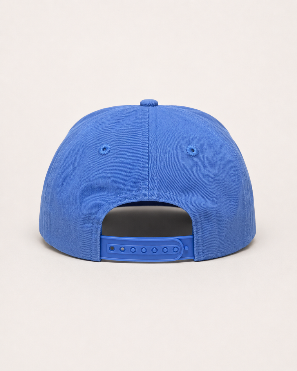 the celeste cap from the back, showing the unstructured crown and adjustable closure