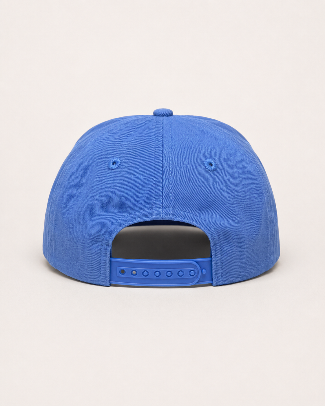 the celeste cap from the back, showing the unstructured crown and adjustable closure